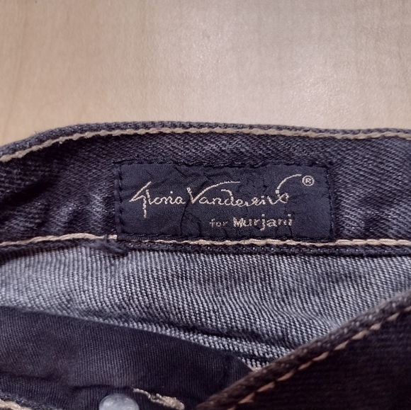 Vintage Gloria Vanderbilt High Rise Vintage 70's Black Gold Stitching Mom Jeans - Picture 14 of 15